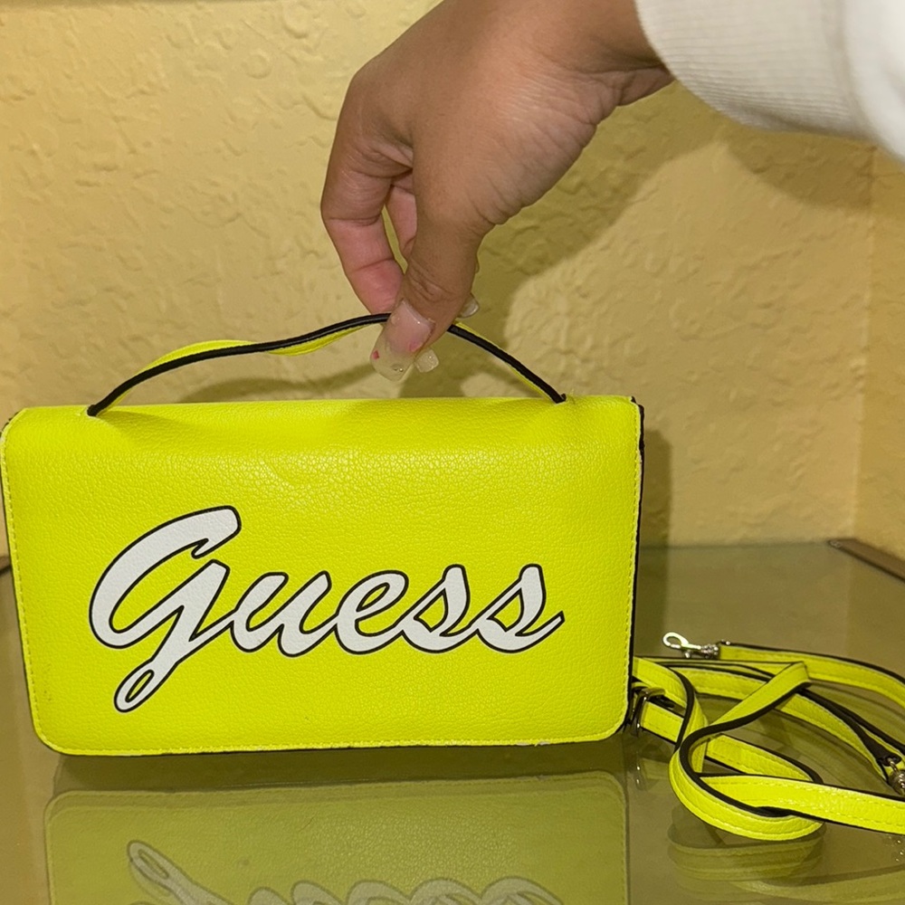 Guess Neon Yellow Crossbody Bag